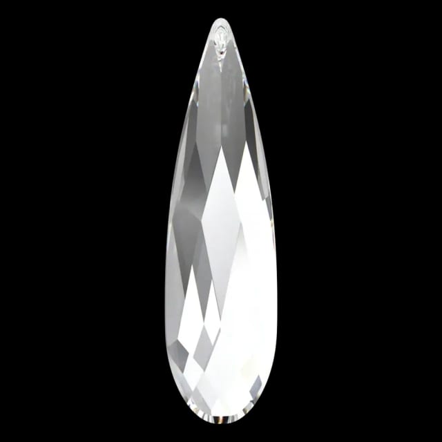 Cristal goutte goutte cristal pour bijou dentaire, vu de face